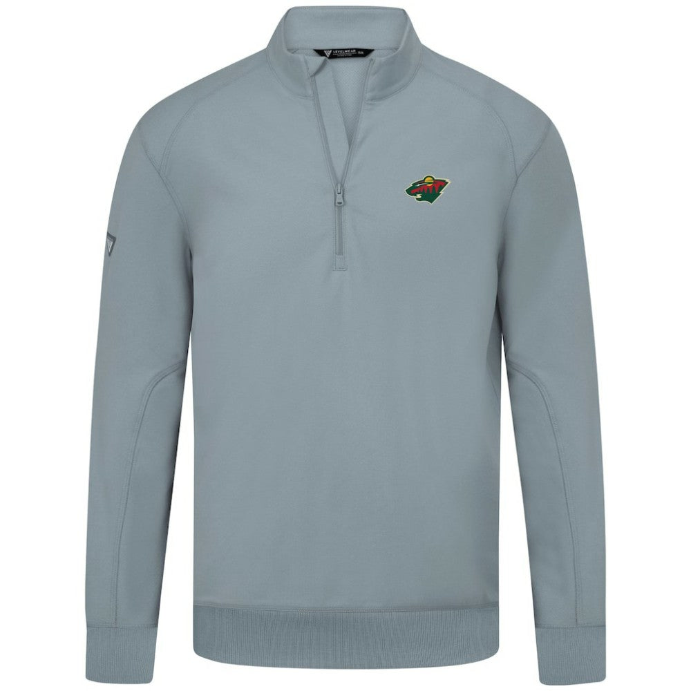 Minnesota Wild Levelwear Upright Tri-Blend Quarter-Zip Pullover - Gray | NHL sale