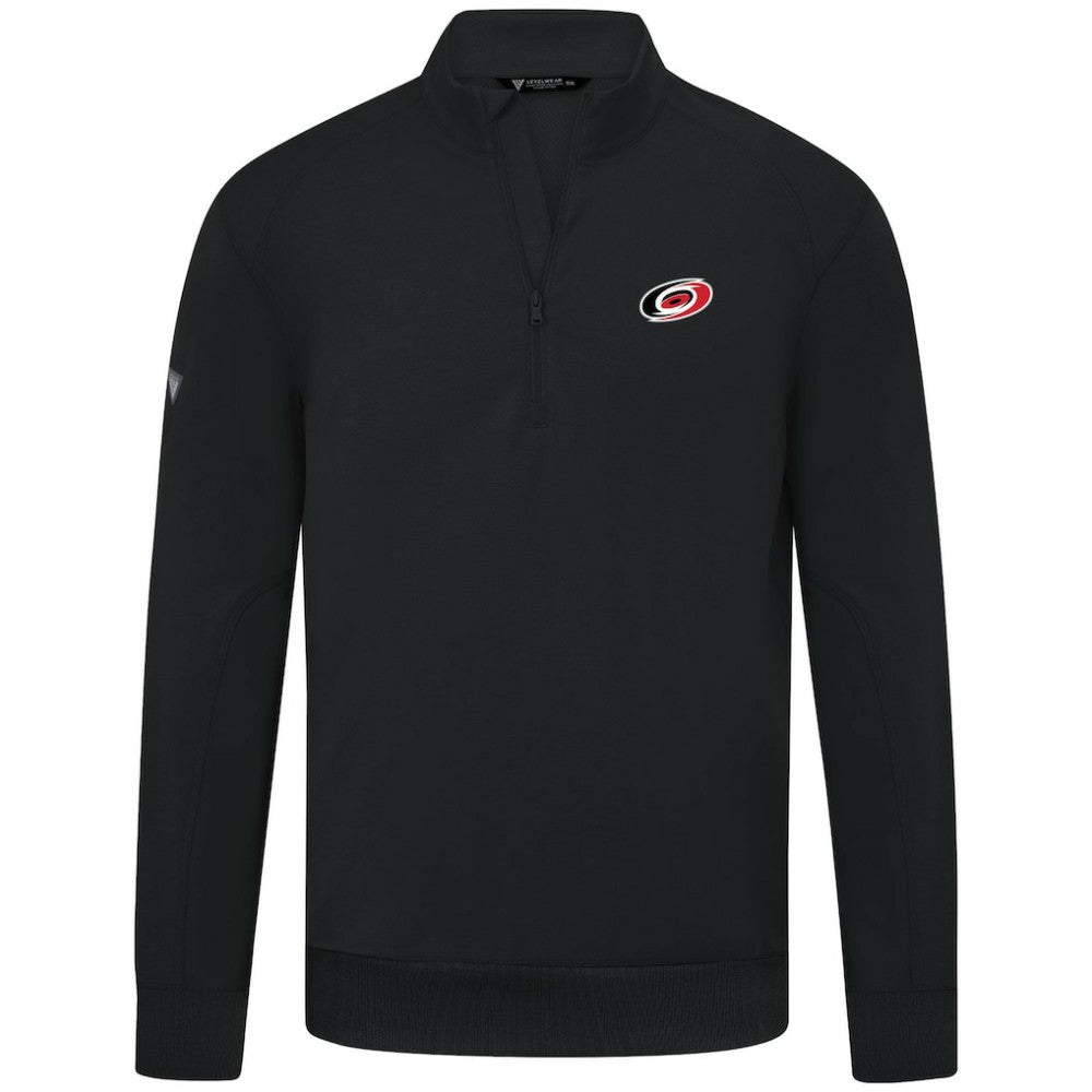 Carolina Hurricanes Levelwear Upright Tri-Blend Quarter-Zip Pullover - Black | NHL near me