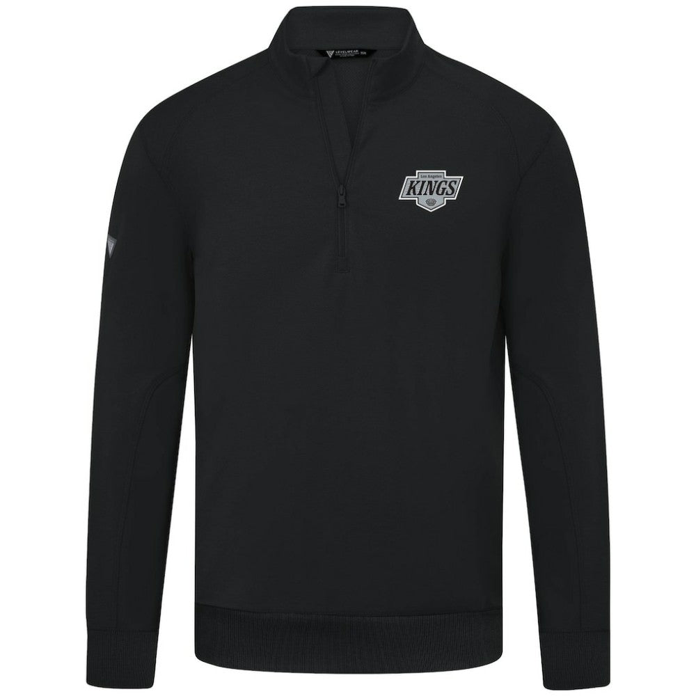 Los Angeles Kings Levelwear Upright Tri-Blend Quarter-Zip Pullover - Black | NHL sale