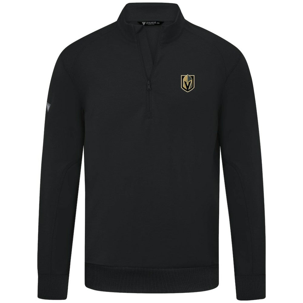 Vegas Golden Knights Levelwear Upright Tri-Blend Quarter-Zip Pullover - Black | NHL on sale