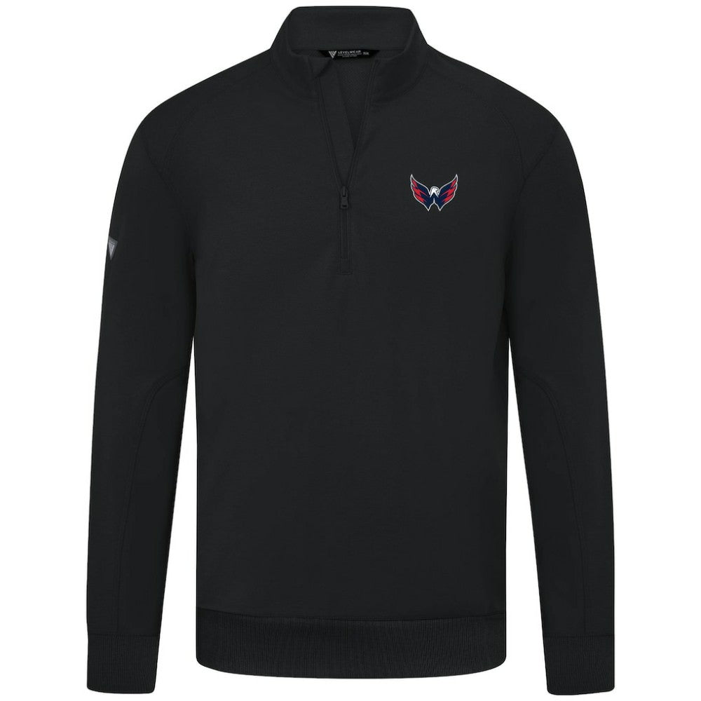 Washington Capitals Levelwear Upright Tri-Blend Quarter-Zip Pullover - Black | NHL sale