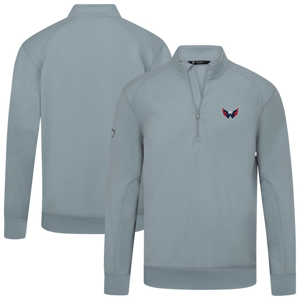 Washington Capitals Levelwear Upright Tri-Blend Quarter-Zip Pullover - Gray | NHL sale