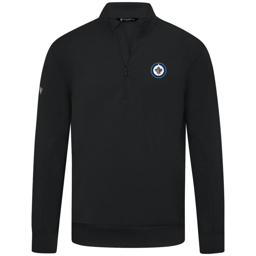 Winnipeg Jets Levelwear Upright Tri-Blend Quarter-Zip Pullover - Black | NHL online