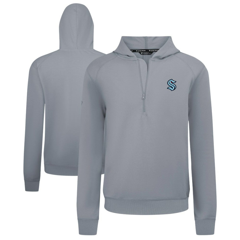 Seattle Kraken Levelwear Technic Quarter-Zip Pullover Hoodie - Gray | NHL sale
