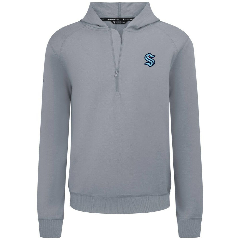 Seattle Kraken Levelwear Technic Quarter-Zip Pullover Hoodie - Gray | NHL sale