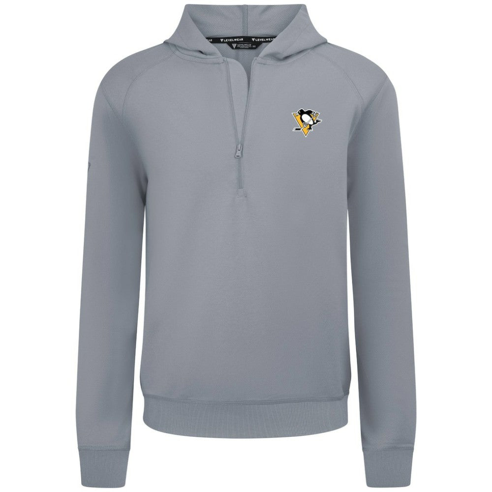Pittsburgh Penguins Levelwear Technic Quarter-Zip Pullover Hoodie - Gray | NHL near me