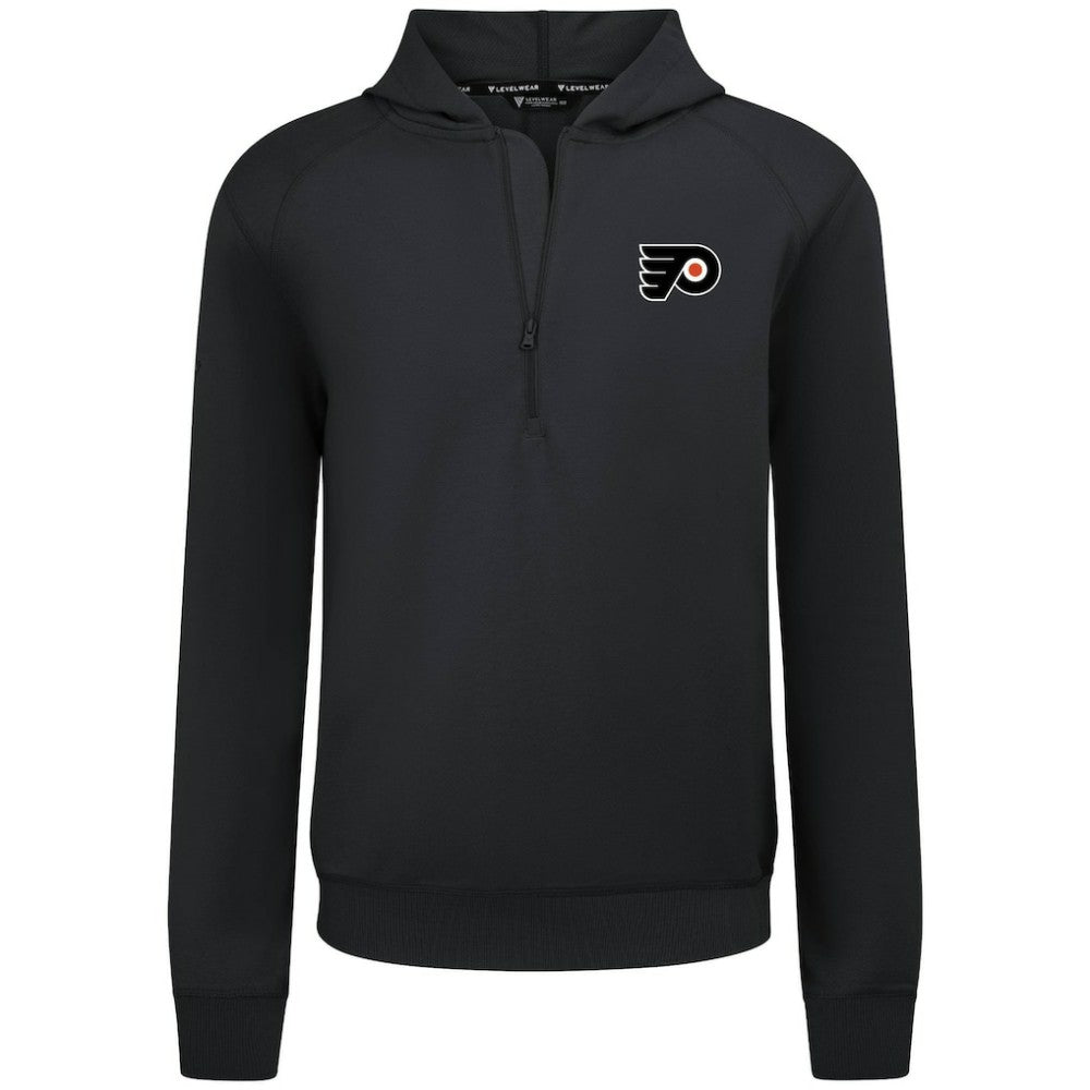 Philadelphia Flyers Levelwear Technic Quarter-Zip Pullover Hoodie - Black | NHL sale