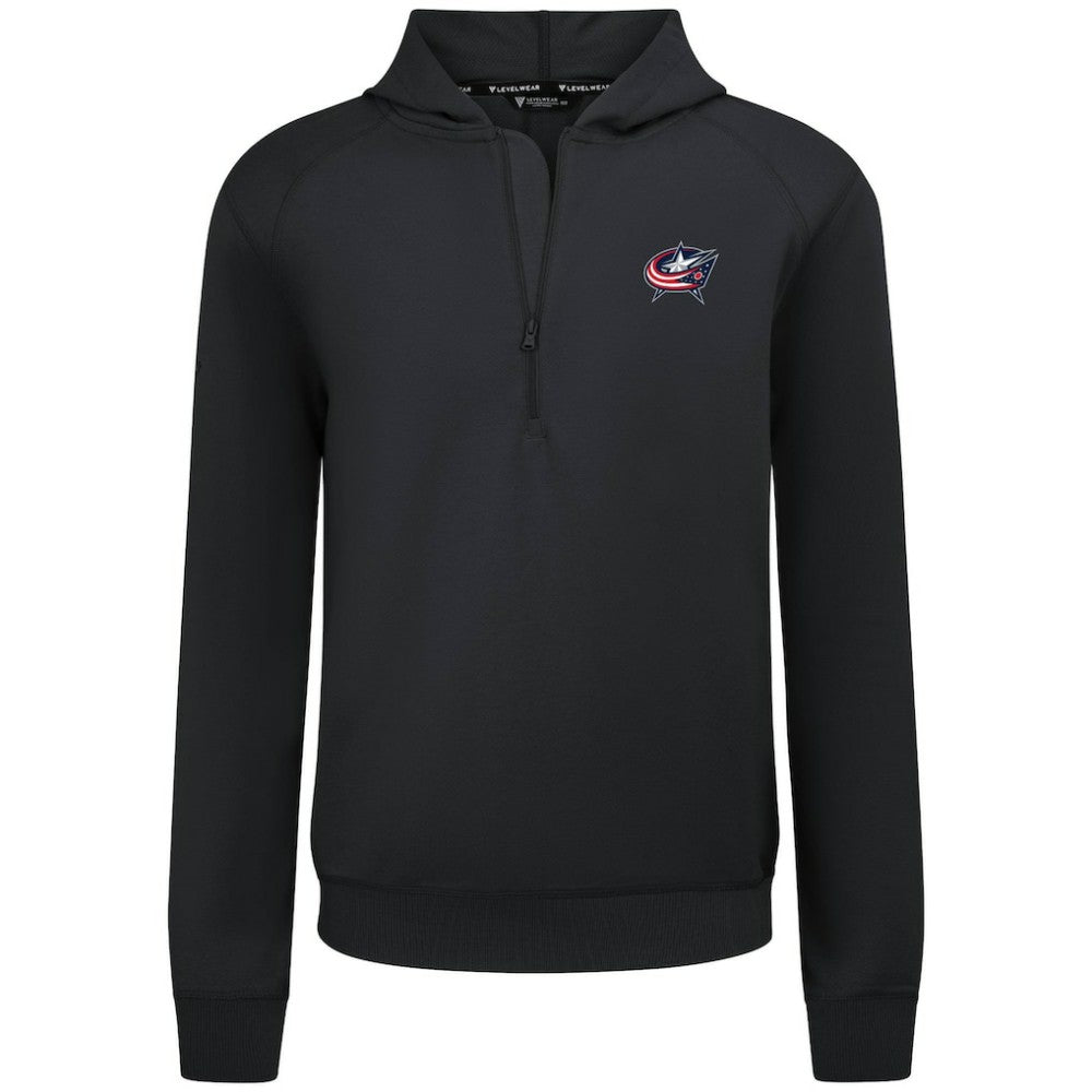 Columbus Blue Jackets Levelwear Technic Quarter-Zip Pullover Hoodie - Black | NHL sale