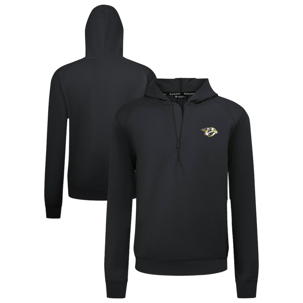 Nashville Predators Levelwear Technic Quarter-Zip Pullover Hoodie - Black | NHL near me