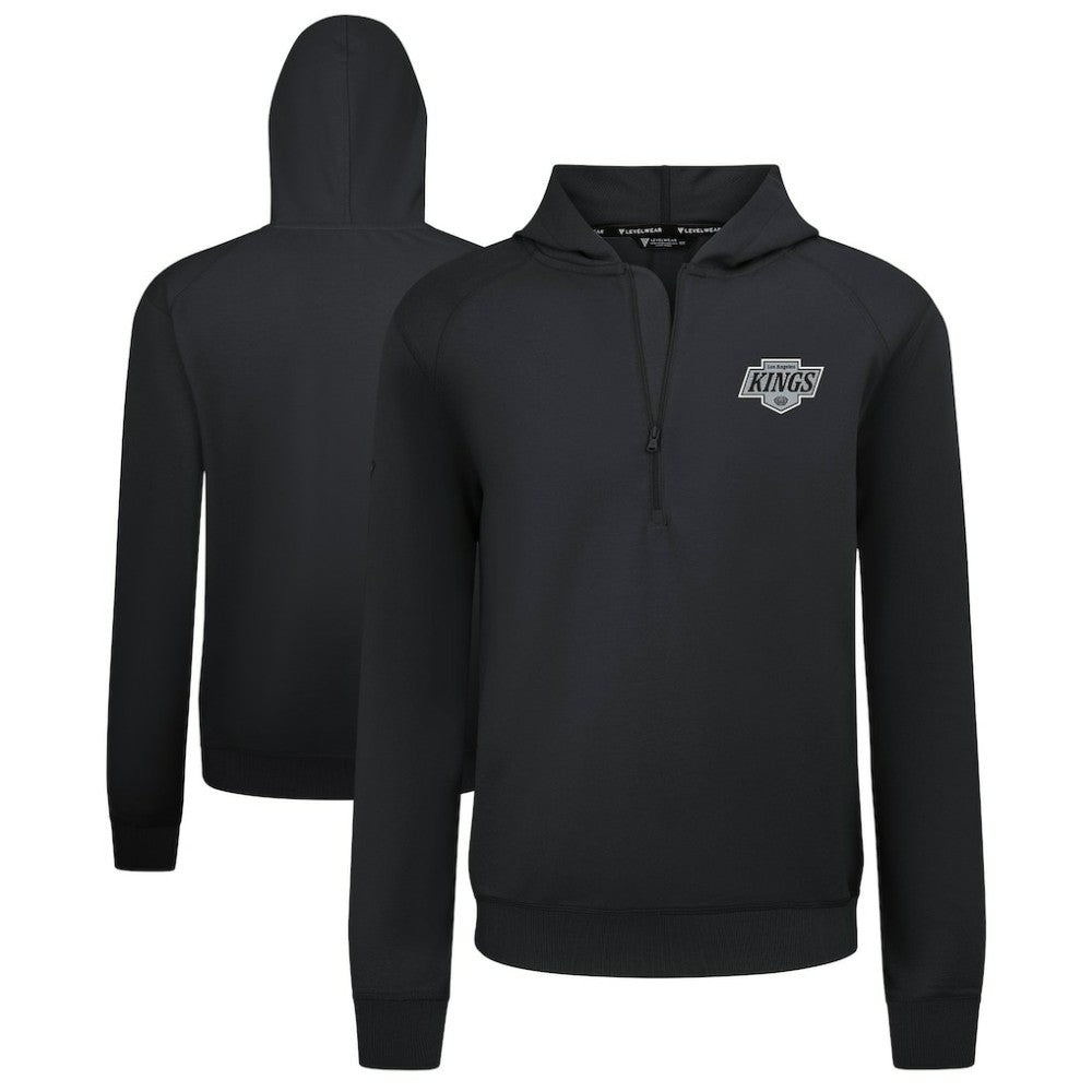 Los Angeles Kings Levelwear Technic Quarter-Zip Pullover Hoodie - Black | NHL Clearance