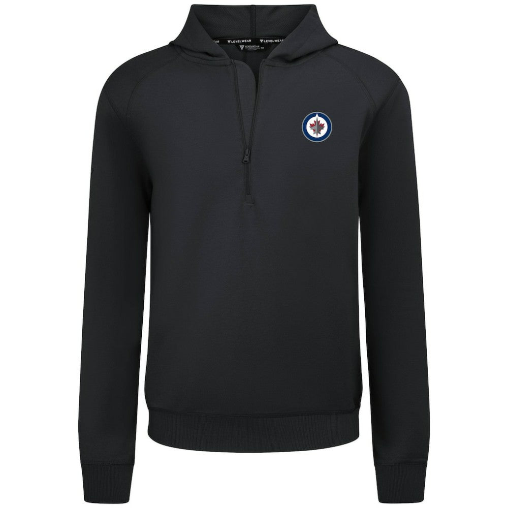 Winnipeg Jets Levelwear Technic Quarter-Zip Pullover Hoodie - Black | NHL sale