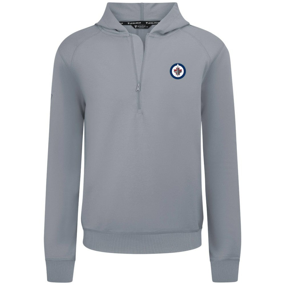 Winnipeg Jets Levelwear Technic Quarter-Zip Pullover Hoodie - Gray | NHL on sale