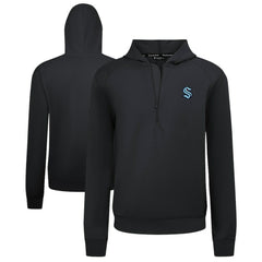 Seattle Kraken Levelwear Technic Quarter-Zip Pullover Hoodie - Black | NHL Lifestyle