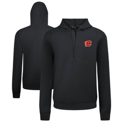 Calgary Flames Levelwear Technic Quarter-Zip Pullover Hoodie - Black | NHL discount
