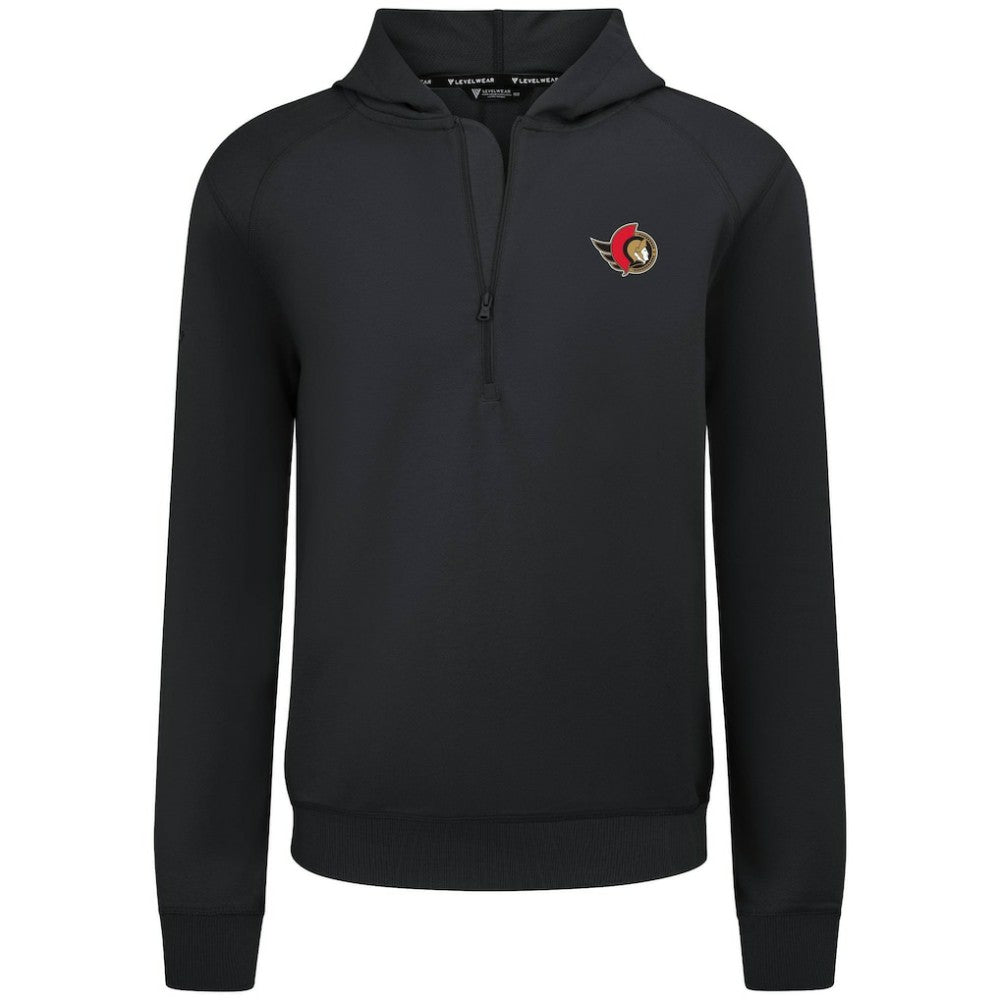 Ottawa Senators Levelwear Technic Quarter-Zip Pullover Hoodie - Black | NHL sale