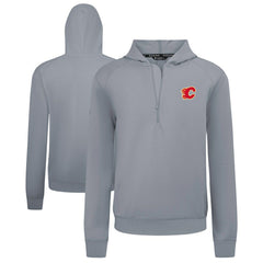Calgary Flames Levelwear Technic Quarter-Zip Pullover Hoodie - Gray | NHL on sale