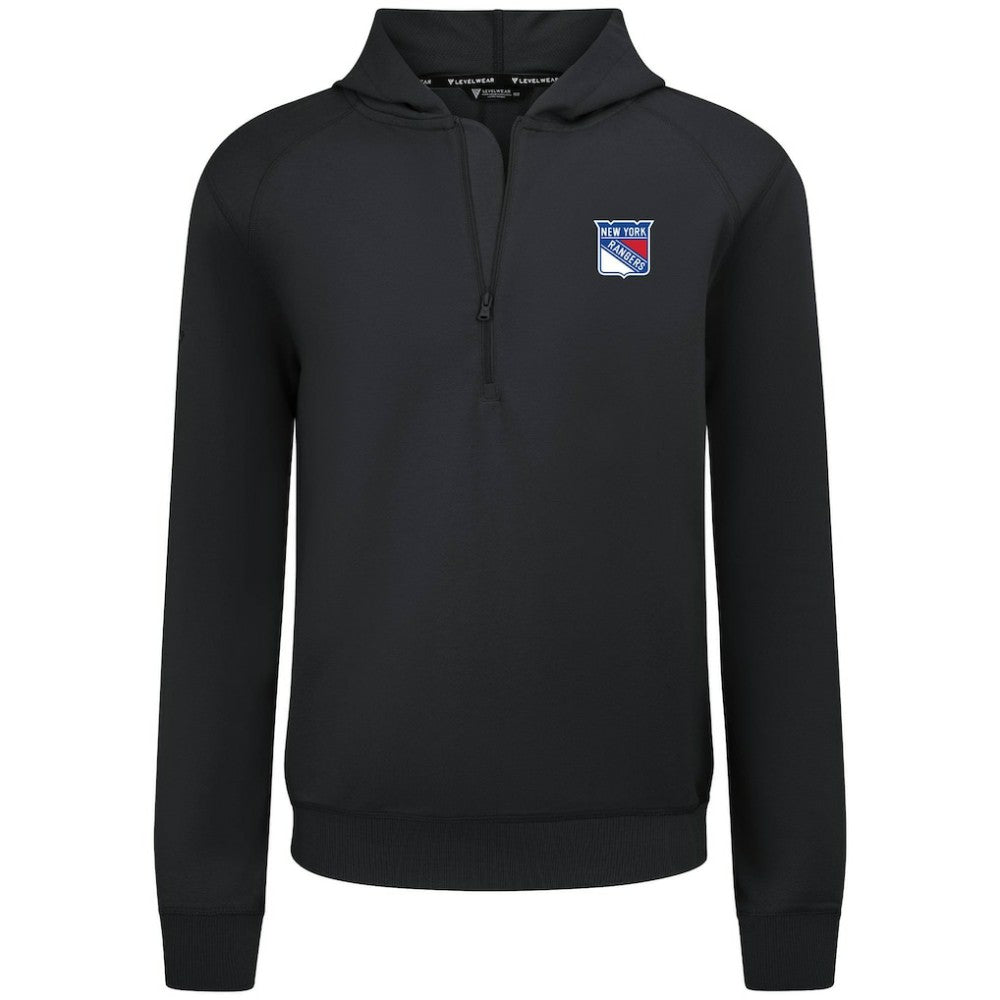 New York Rangers Levelwear Technic Quarter-Zip Pullover Hoodie - Black | NHL near me
