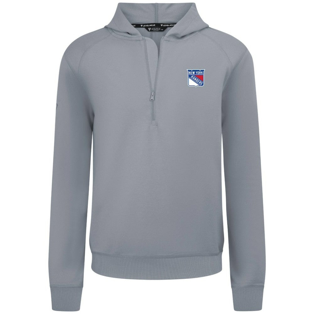 New York Rangers Levelwear Technic Quarter-Zip Pullover Hoodie - Gray | NHL on sale