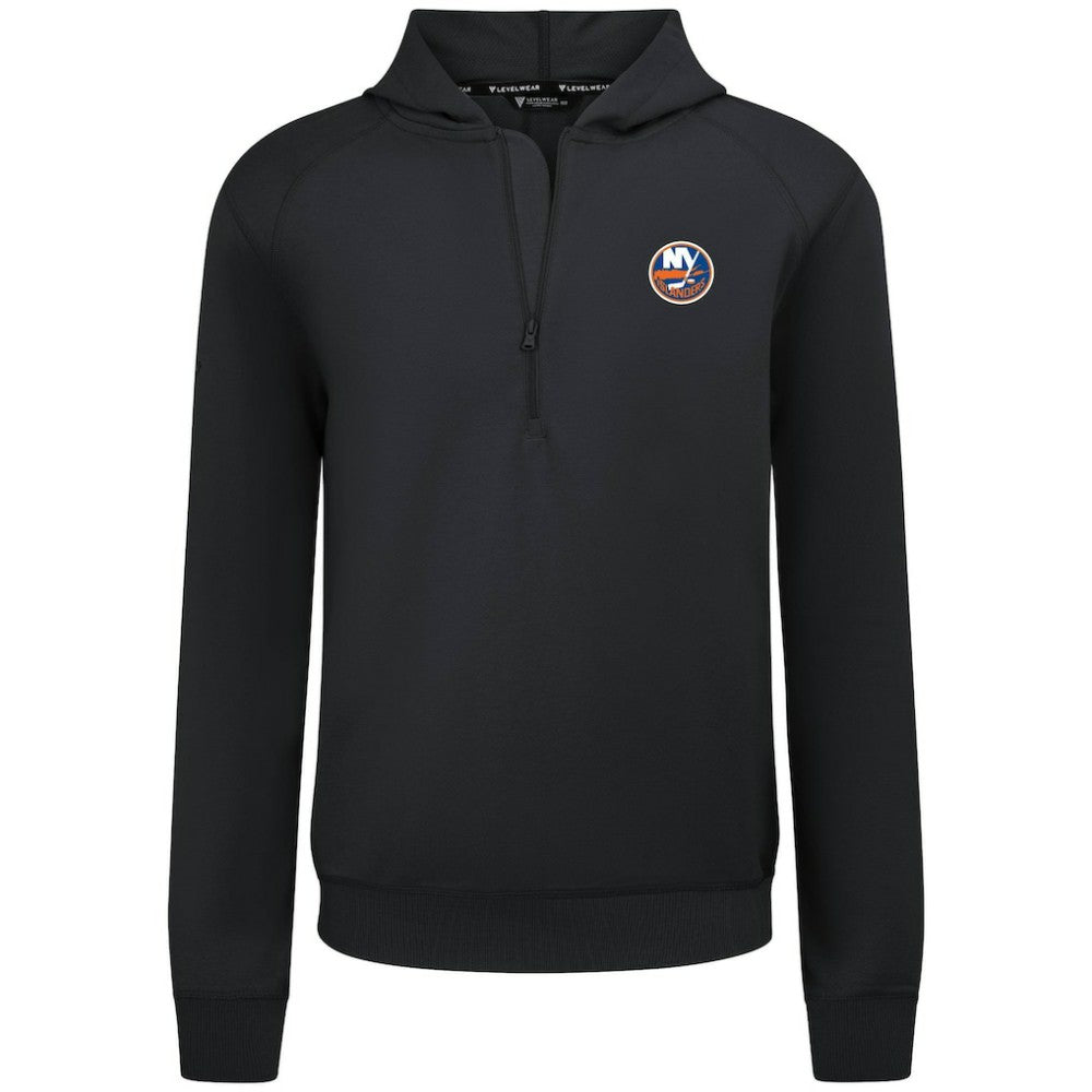 New York Islanders Levelwear Technic Quarter-Zip Pullover Hoodie - Black | NHL near me