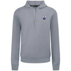 Edmonton Oilers Levelwear Technic Quarter-Zip Pullover Hoodie - Gray | NHL Clearance