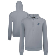 Vancouver Canucks Levelwear Technic Quarter-Zip Pullover Hoodie - Gray | NHL discount