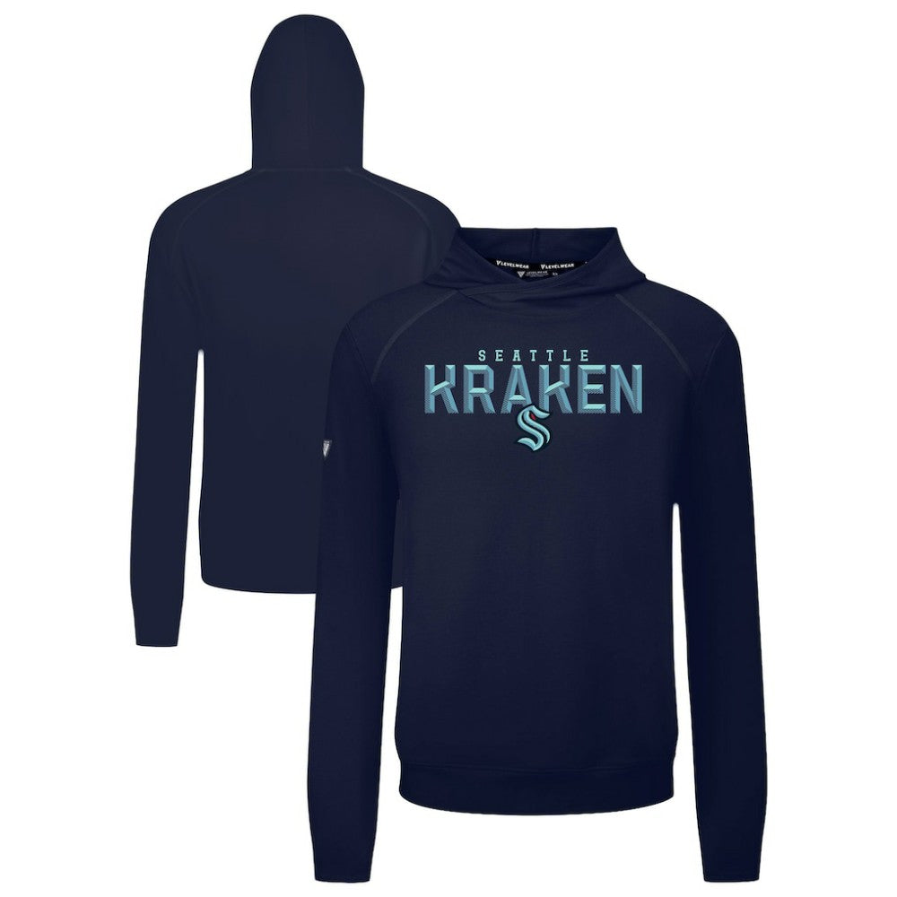 Seattle Kraken Levelwear Mandate Carve Tri-Blend Pullover Hoodie - Deep Sea Blue | NHL online