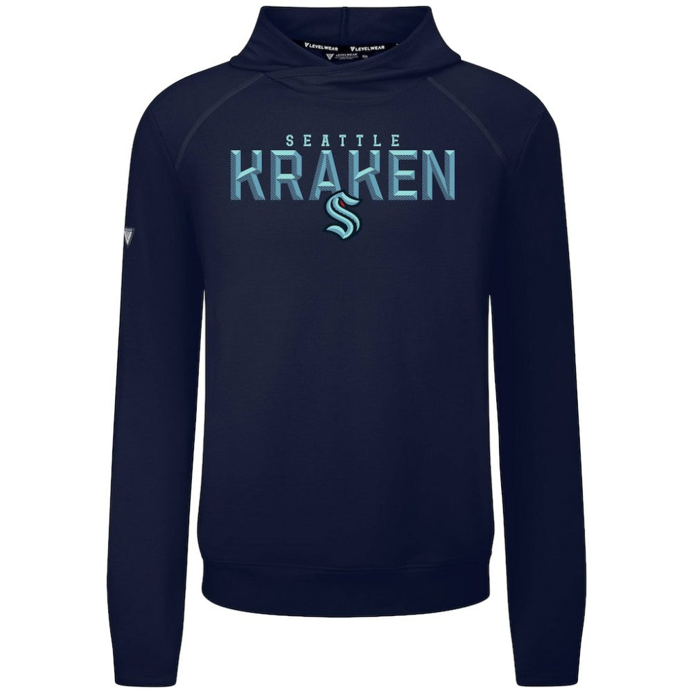 Seattle Kraken Levelwear Mandate Carve Tri-Blend Pullover Hoodie - Deep Sea Blue | NHL online