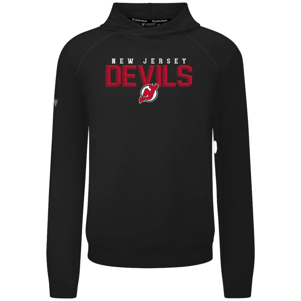 New Jersey Devils Levelwear Mandate Carve Tri-Blend Pullover Hoodie - Black | NHL discount
