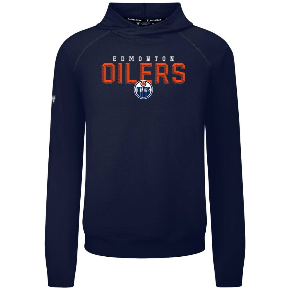 Edmonton Oilers Levelwear Mandate Carve Tri-Blend Pullover Hoodie - Navy | NHL discount