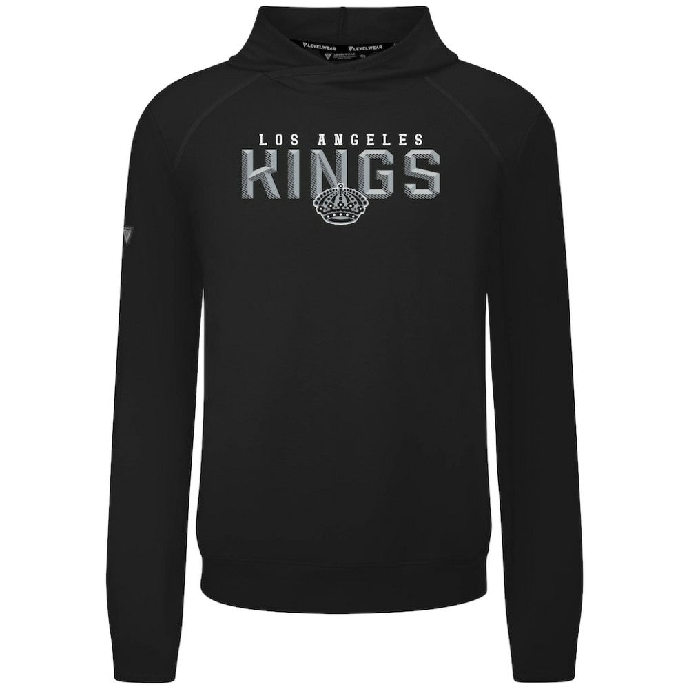 Los Angeles Kings Levelwear Mandate Carve Tri-Blend Pullover Hoodie - Black | NHL near me