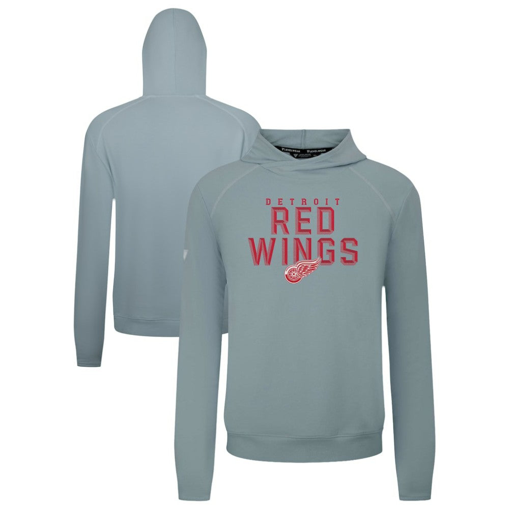 Detroit Red Wings Levelwear Mandate Carve Tri-Blend Pullover Hoodie - Gray | NHL near me