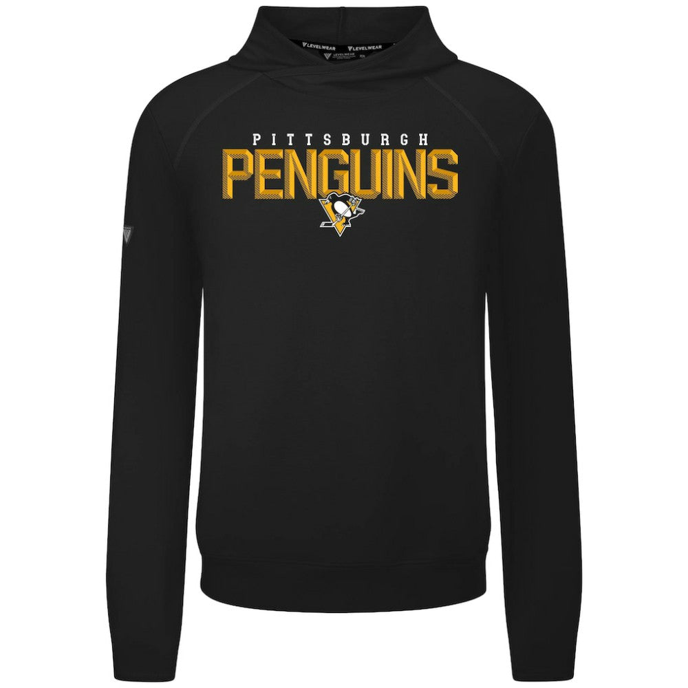 Pittsburgh Penguins Levelwear Mandate Carve Tri-Blend Pullover Hoodie - Black | NHL discount