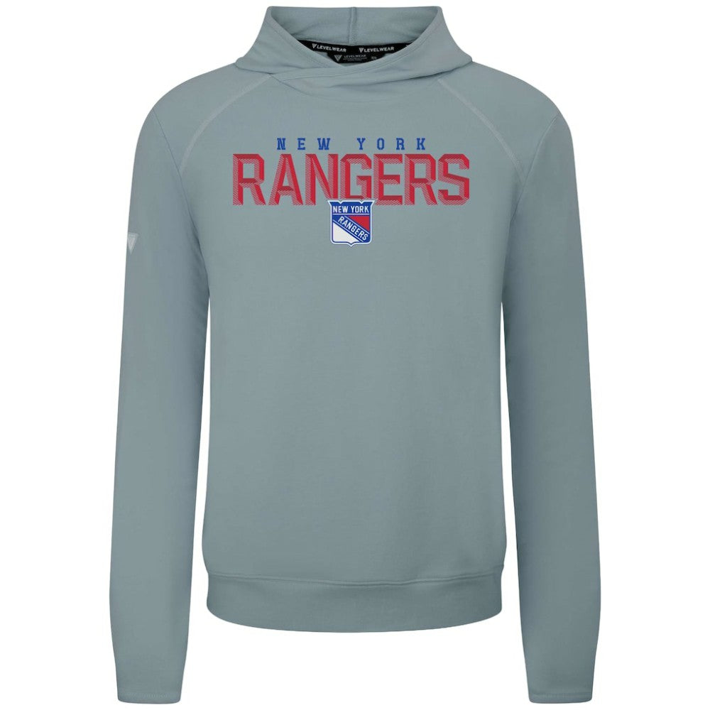 New York Rangers Levelwear Mandate Carve Tri-Blend Pullover Hoodie - Gray | NHL on sale