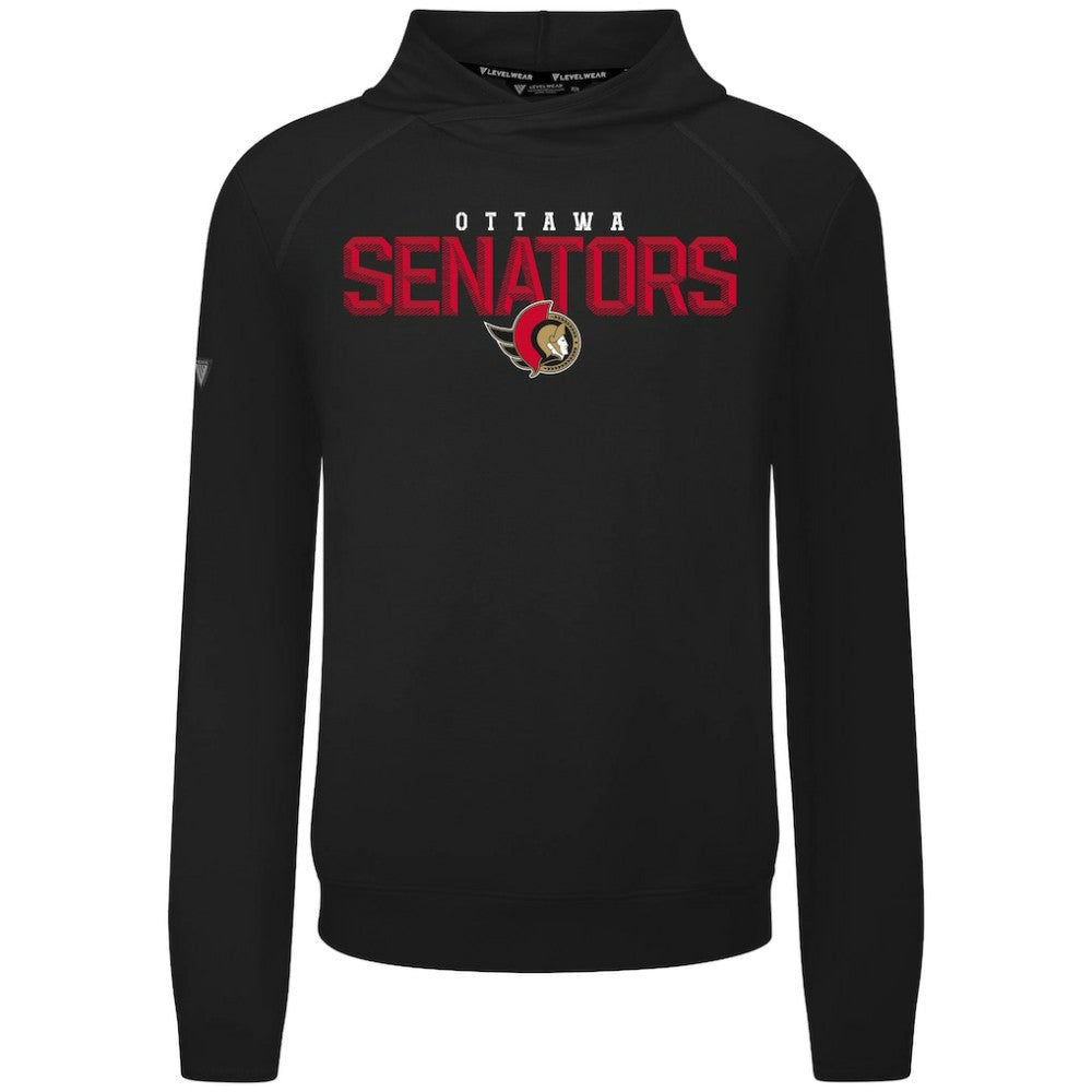 Ottawa Senators Levelwear Mandate Carve Tri-Blend Pullover Hoodie - Black | NHL Clearance