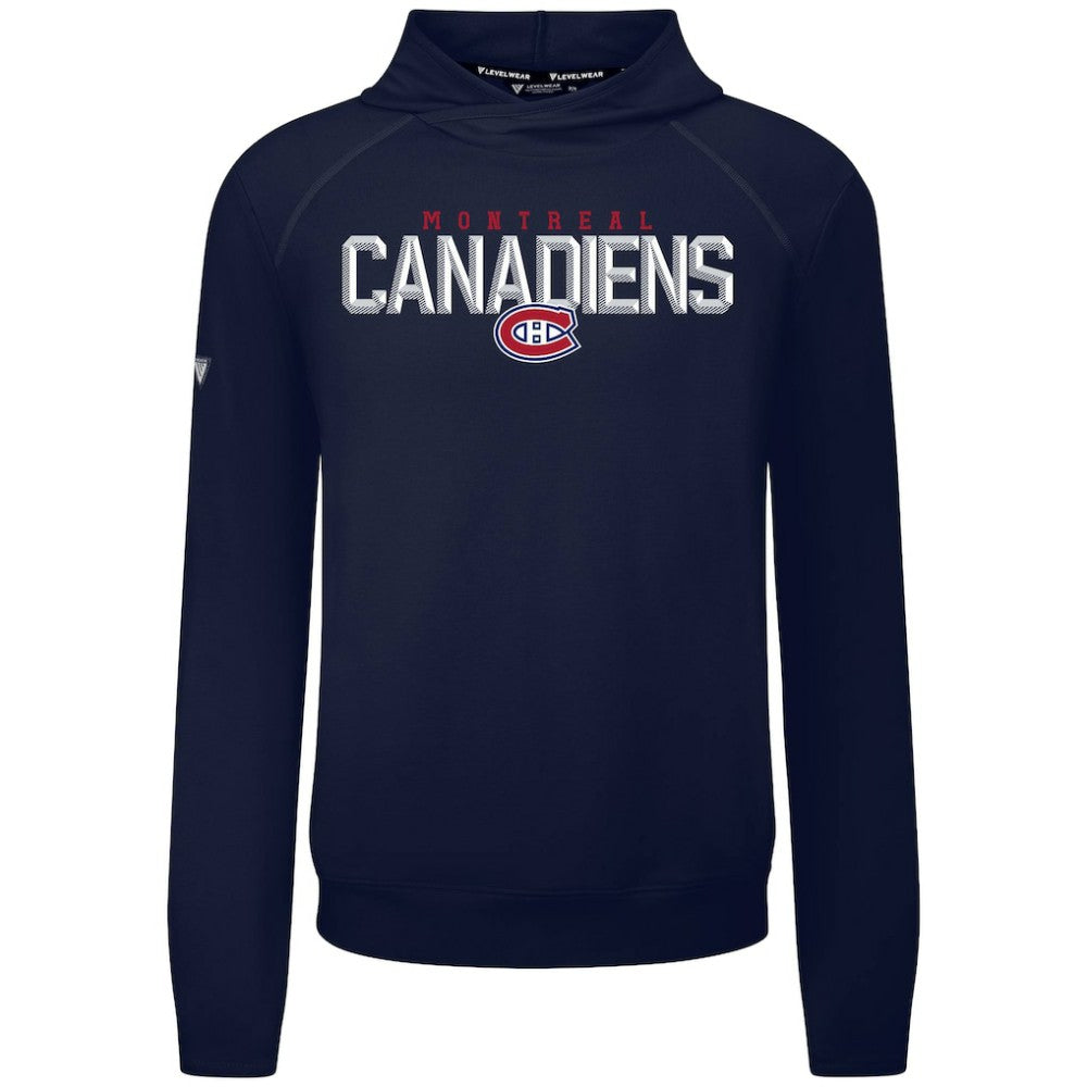 Montreal Canadiens Levelwear Mandate Carve Tri-Blend Pullover Hoodie - Navy | NHL sale