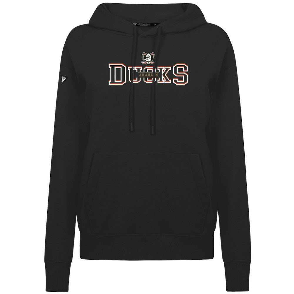 Anaheim Ducks Levelwear Women's Adorn Journey Pullover Hoodie - Black | NHL Clearance