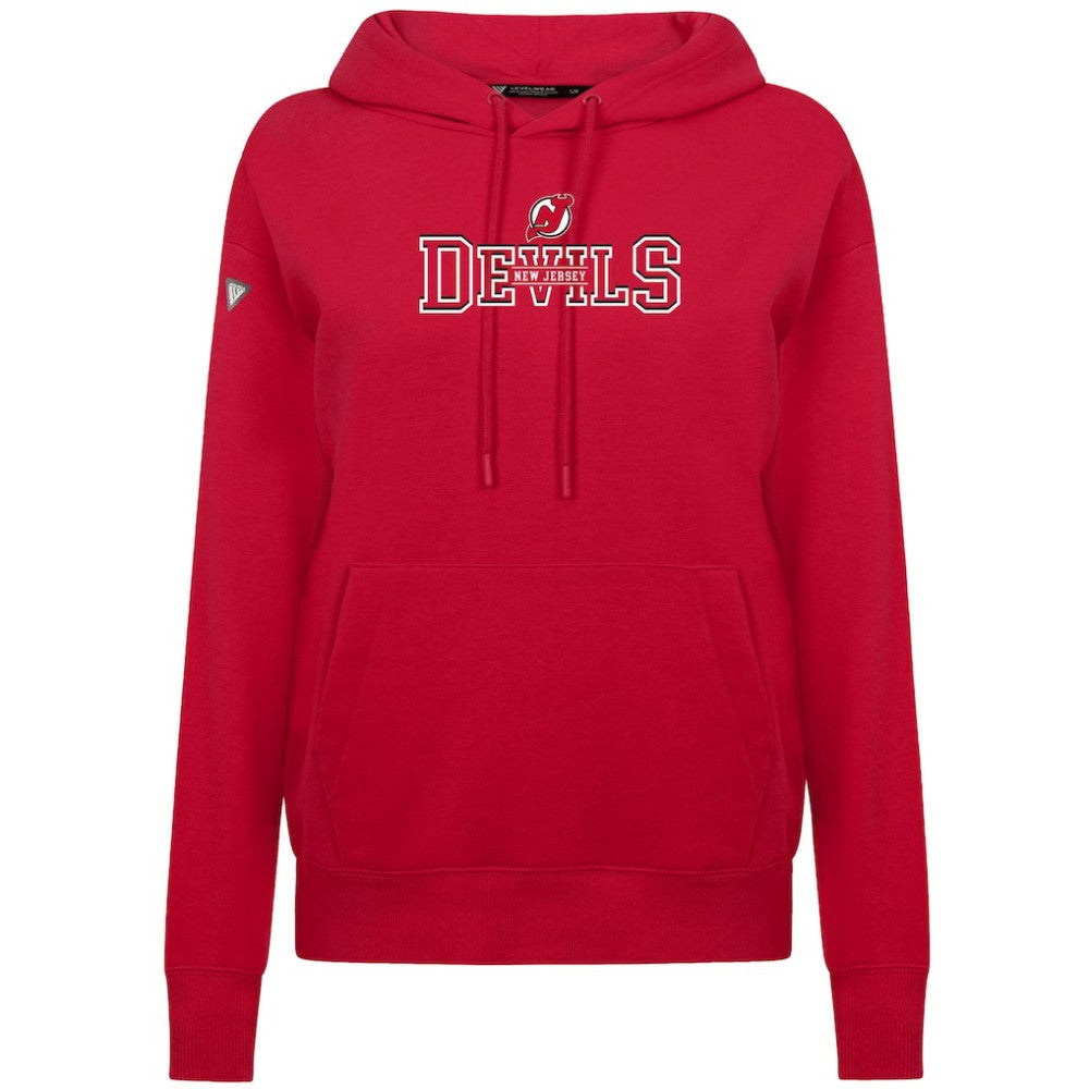 New Jersey Devils Levelwear Women's Adorn Journey Pullover Hoodie - Red | NHL on sale