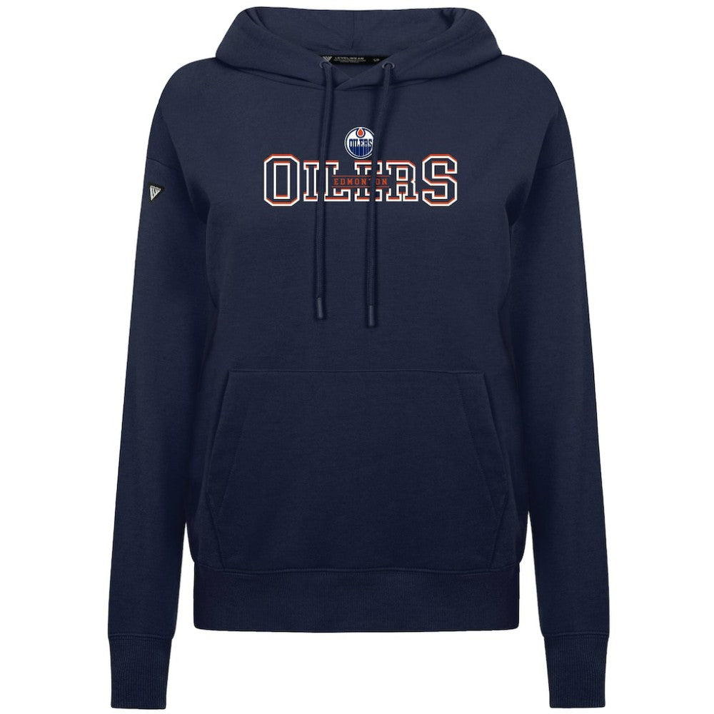 Edmonton Oilers Levelwear Women's Adorn Journey Pullover Hoodie - Navy | NHL near me
