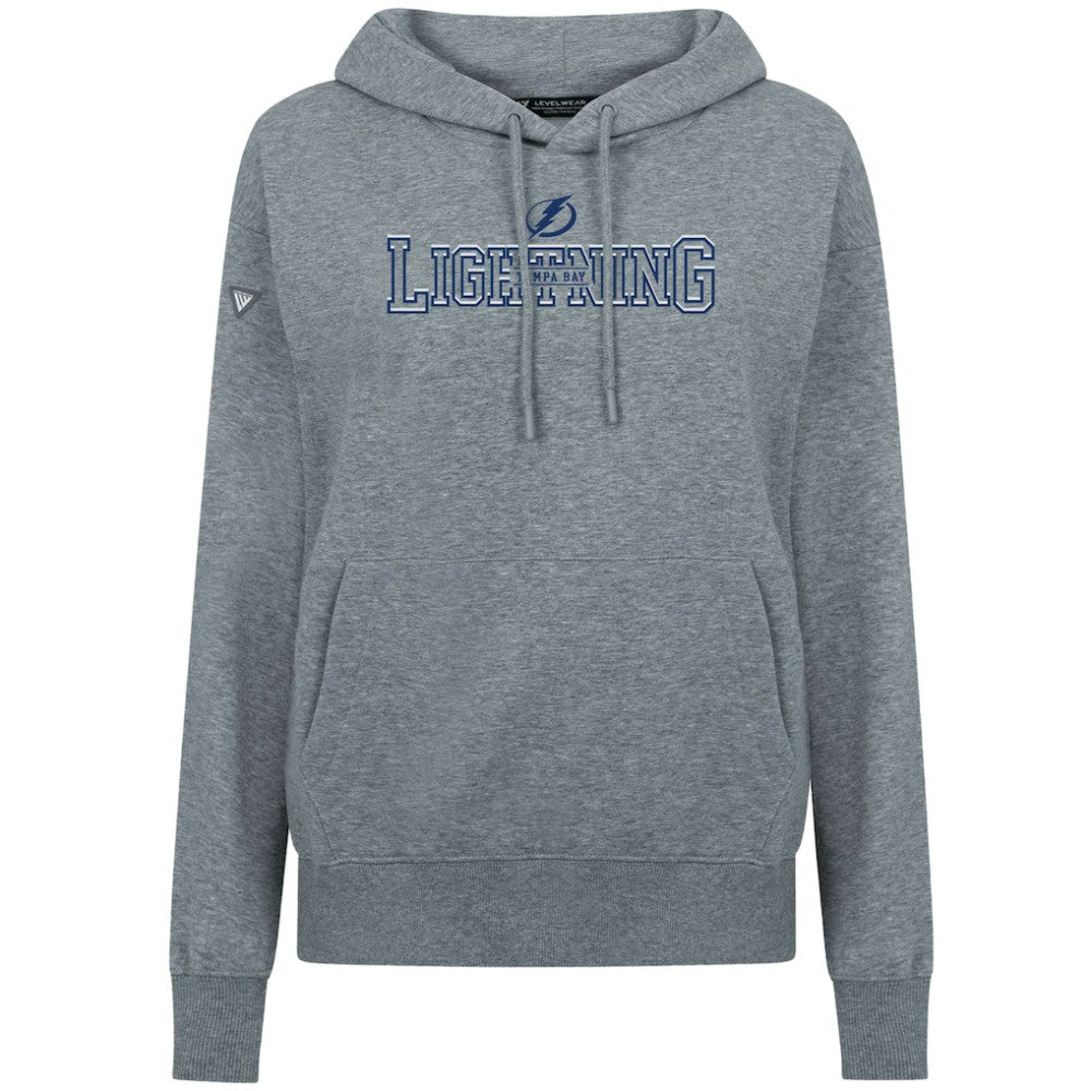 Tampa Bay Lightning Levelwear Women's Adorn Journey Pullover Hoodie - Gray | NHL Clearance