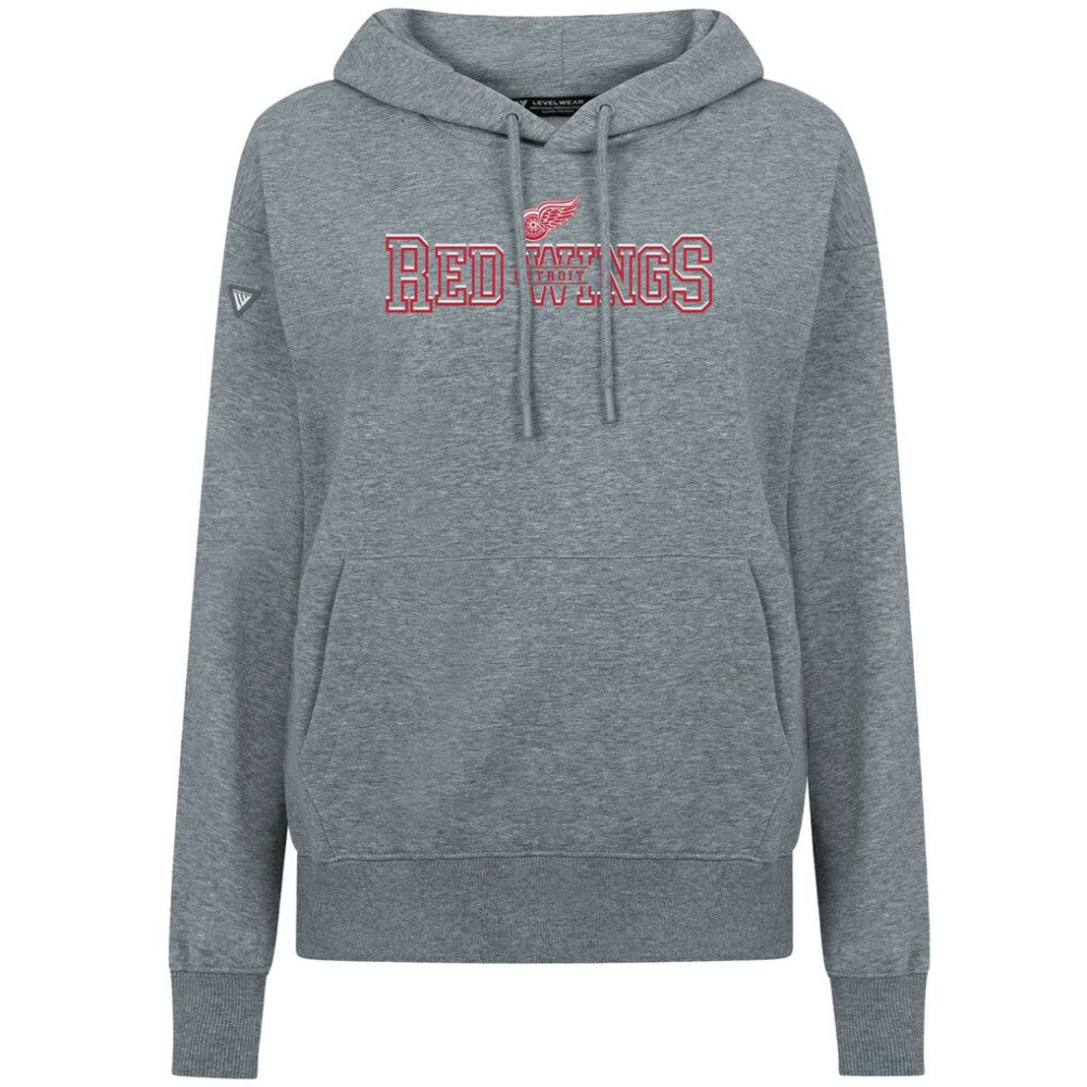 Detroit Red Wings Levelwear Women's Adorn Journey Pullover Hoodie - Gray | NHL on sale