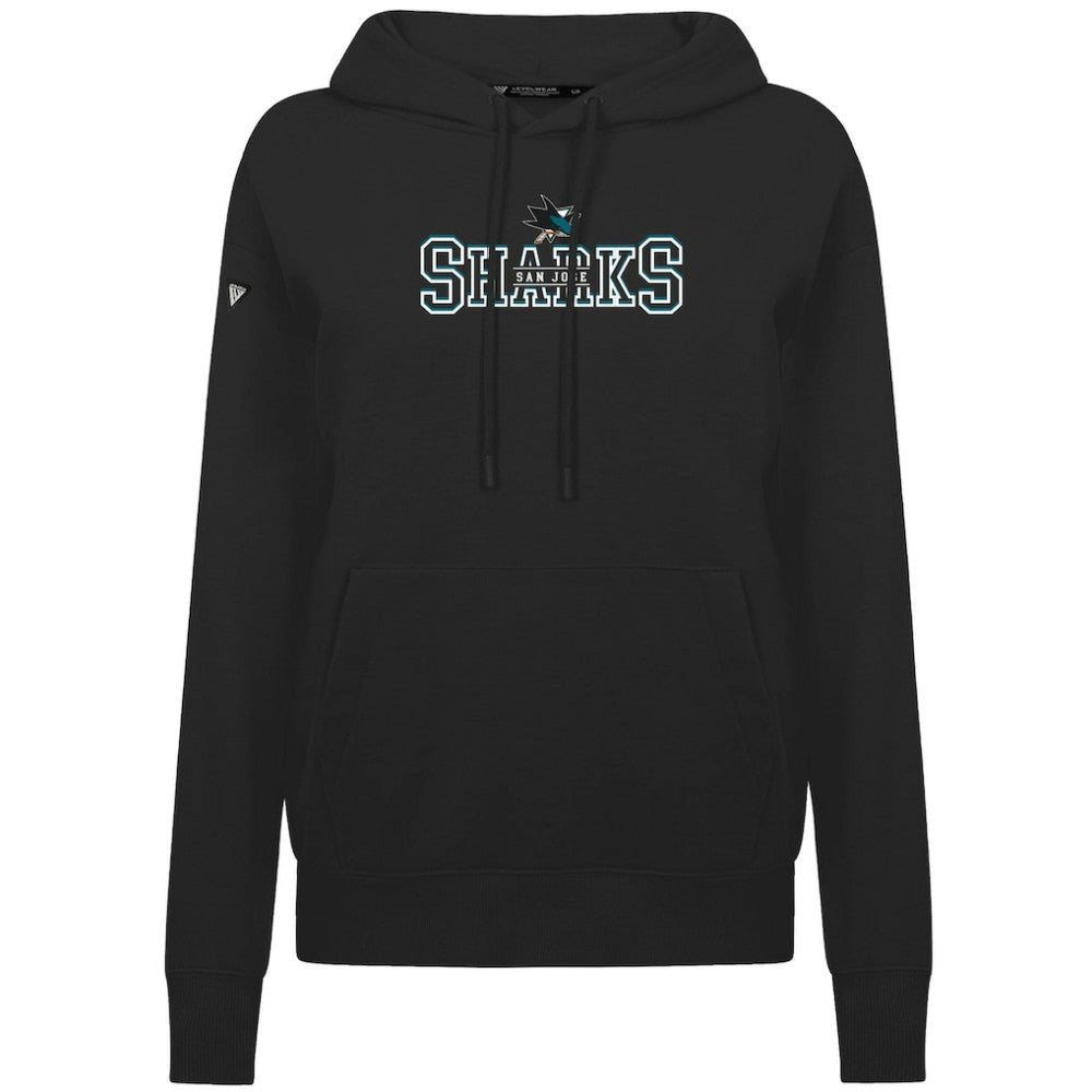 San Jose Sharks Levelwear Women's Adorn Journey Pullover Hoodie - Black | NHL on sale
