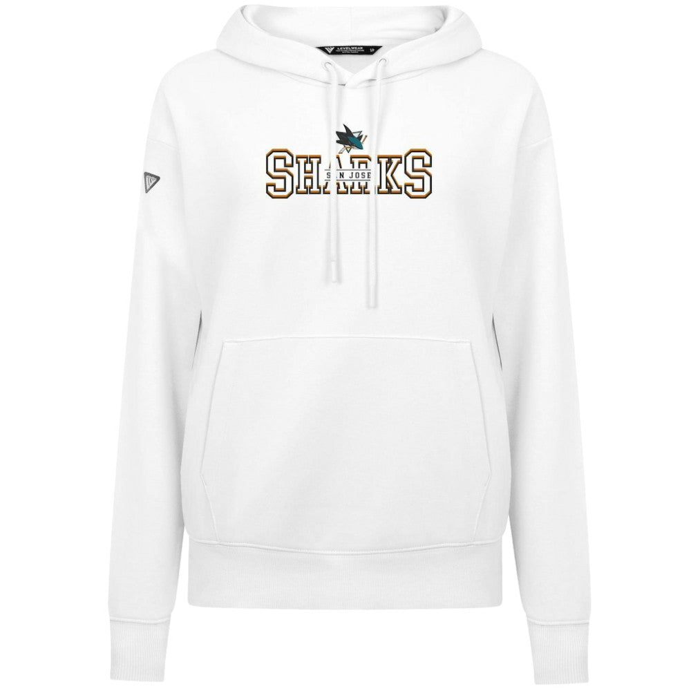 San Jose Sharks Levelwear Women's Adorn Journey Pullover Hoodie - White | NHL sale