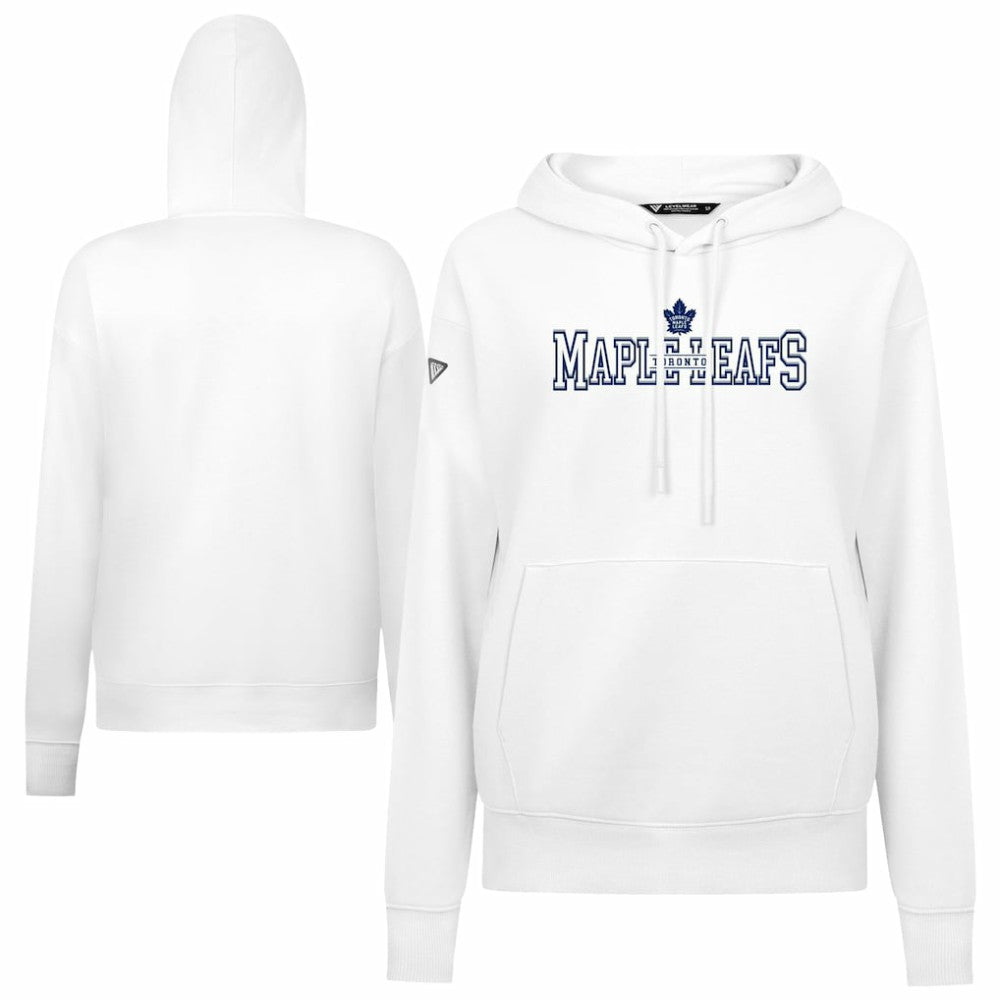 Toronto Maple Leafs Levelwear Women's Adorn Journey Pullover Hoodie - White | NHL Lifestyle