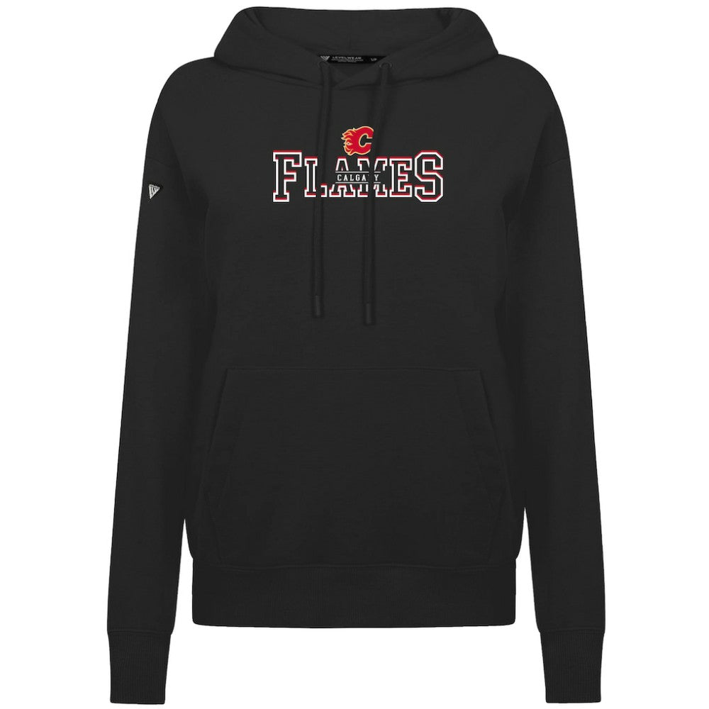 Calgary Flames Levelwear Women's Adorn Journey Pullover Hoodie - Black | NHL Lifestyle