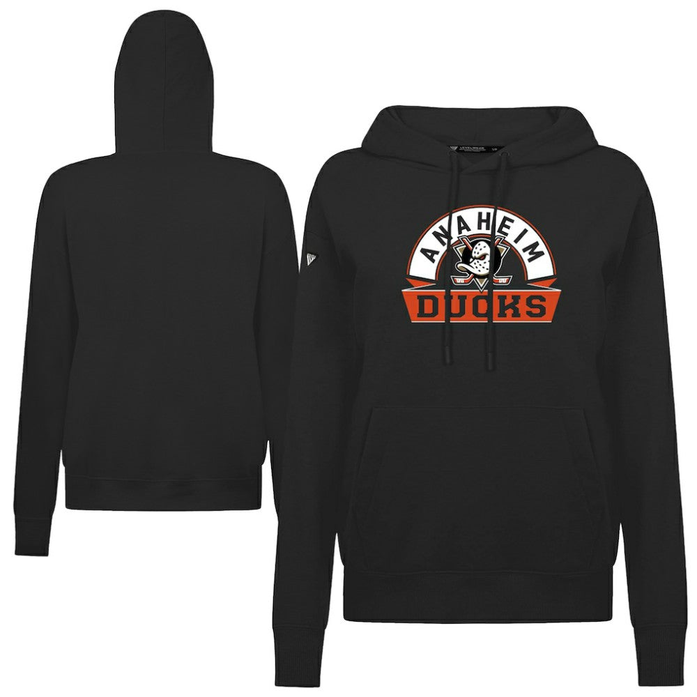 Anaheim Ducks Levelwear Women's Adorn Banner Arch Pullover Hoodie - Black | NHL online