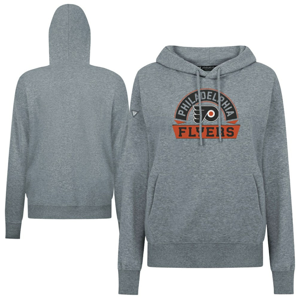 Philadelphia Flyers Levelwear Women's Adorn Banner Arch Pullover Hoodie - Gray | NHL near me