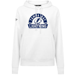 Tampa Bay Lightning Levelwear Women's Adorn Banner Arch Pullover Hoodie - White | NHL Lifestyle
