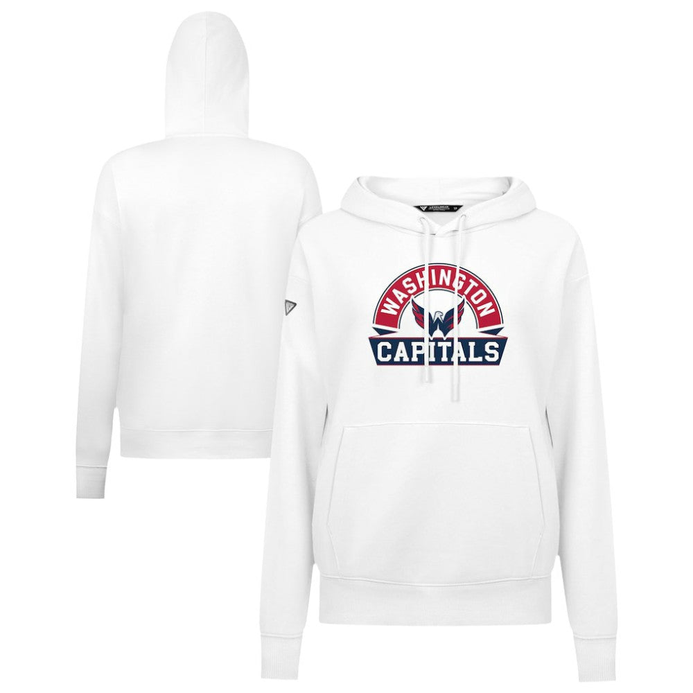 Washington Capitals Levelwear Women's Adorn Banner Arch Pullover Hoodie - White | NHL online