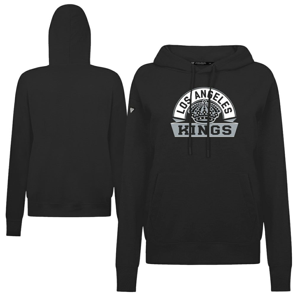 Los Angeles Kings Levelwear Women's Adorn Banner Arch Pullover Hoodie - Black | NHL Lifestyle