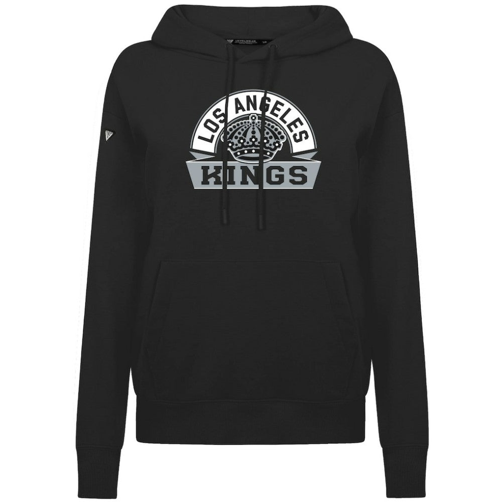 Los Angeles Kings Levelwear Women's Adorn Banner Arch Pullover Hoodie - Black | NHL Lifestyle